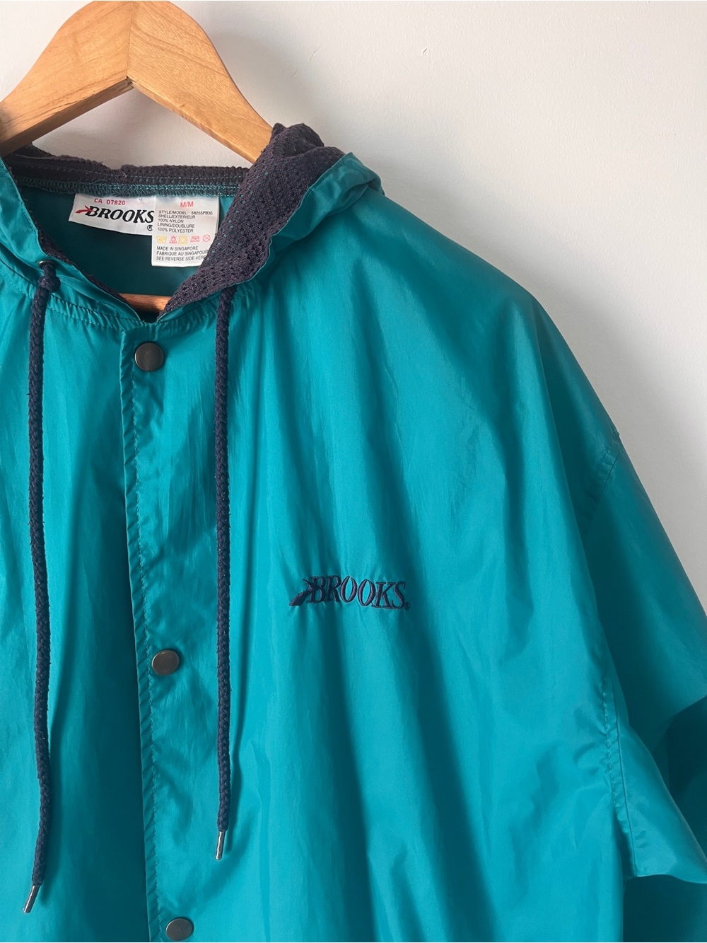 Vintage 90s Brooks Running Jacket - Teal Gorpcore - Medium